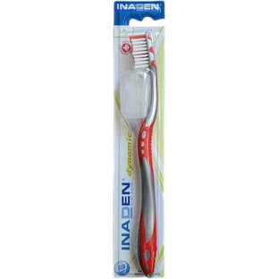 INADEN Dynamic Soft Zahnbürste mit Schutzkappe - Rot