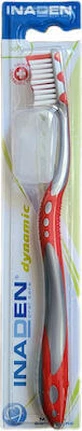 INADEN Dynamic Soft Toothbrush with Protective Head Cap - Red