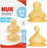 NUK First Choice+ Medium Rubberen Speen 6+ Maanden 2 stuks