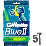 GILLETTE Blue II Slalom Plus Lames de rasoir jetables avec 2 lames et bande lubrifiante 5 pièces