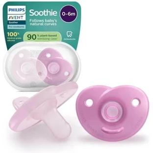 Chupete AVENT de silicona para 0-6 meses 2 piezas