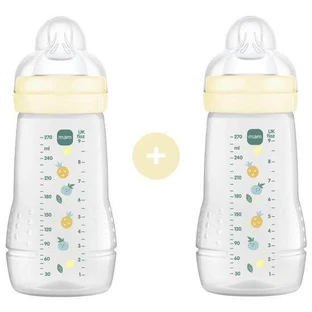 MAM Easy Active Biberón de plástico con tetina de silicona a partir de 2+ meses 270ml 2 piezas