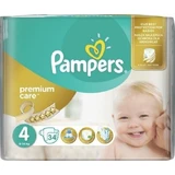 PAMPERS Baby Diapers Premium Care No.4 8-14Kgr 34 pieces Value Pack