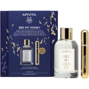 APIVITA Promo Bee My Honey Eau De Toilette, 100ml & Geschenk Nachfüllbares Parfüm Spray, 8ml