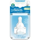 DR. BROWN'S Natural Flow Siliconen Fles Tepel Opties+ Met Smalle Hals Niveau Y-Cut 9+ Maanden 2 Stuks 312