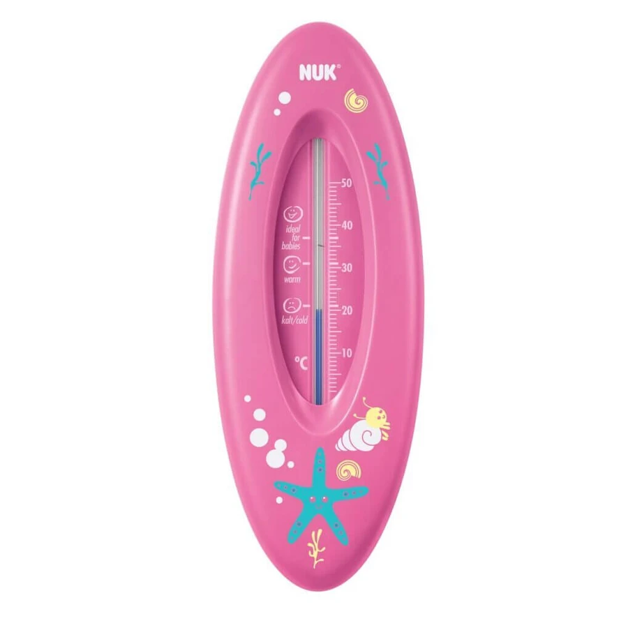 NUK OCEAN Badthermometer (temperatuurbereik: 0-50 graden Celsius) In verschillende kleuren - Roze