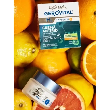Gerovital H3 Hyaluron C Anti-Wrinkle Night Cream, 50 ml, Farmec