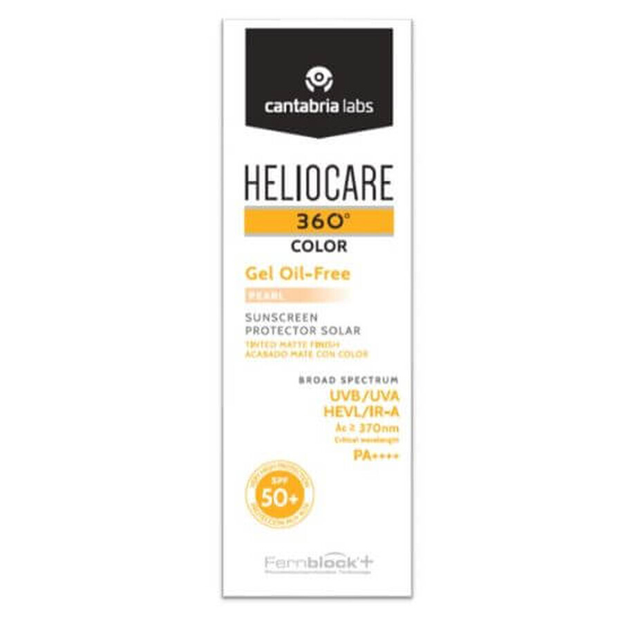 Heliocare 360 Color Sun Protection Gel with SPF 50+, Nunata Pearl, 50 ml, Cantabria Labs