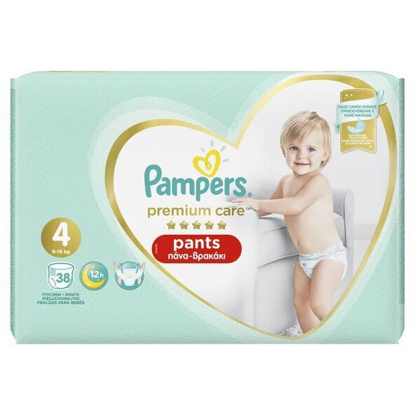 PAMPERS Baby Pants Premium Pants No.4 9-15Kgr 38 pieces Jumbo Pack