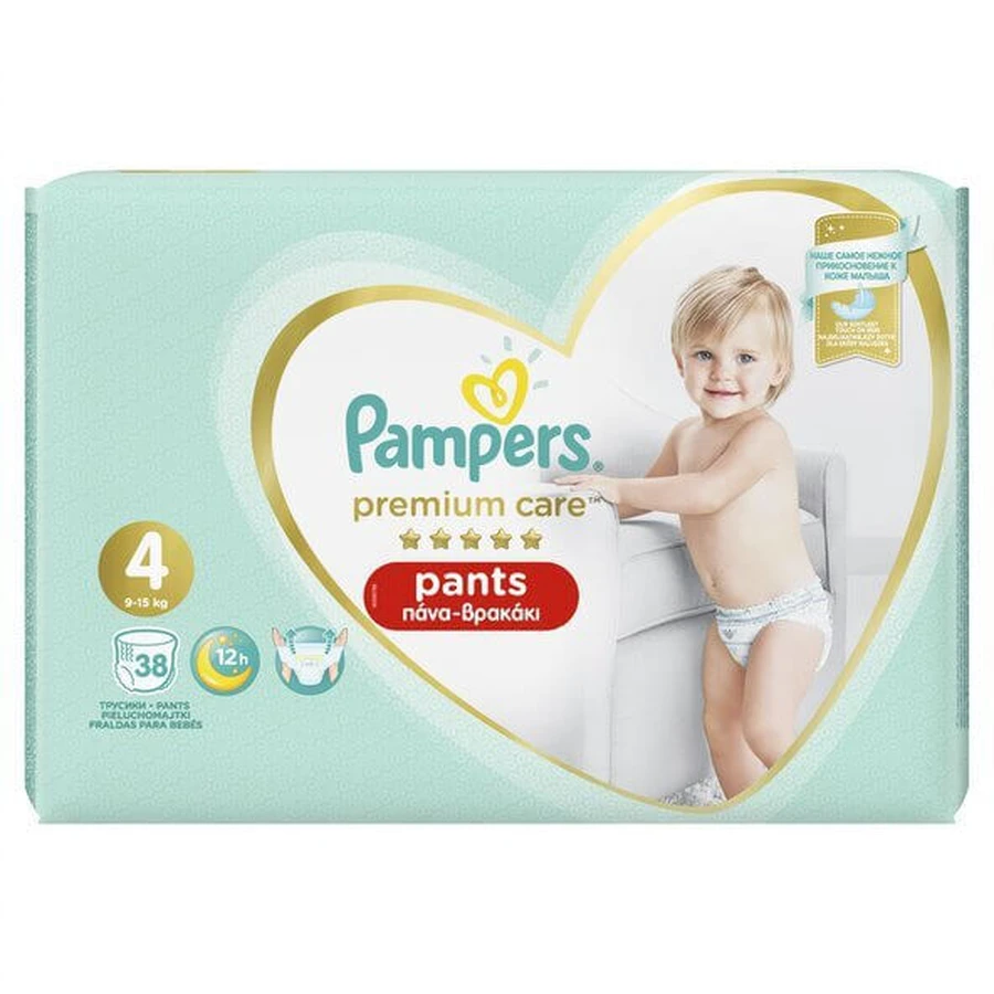 PAMPERS Baby Pants Premium Pants No.4 9-15Kgr 38 pieces Jumbo Pack