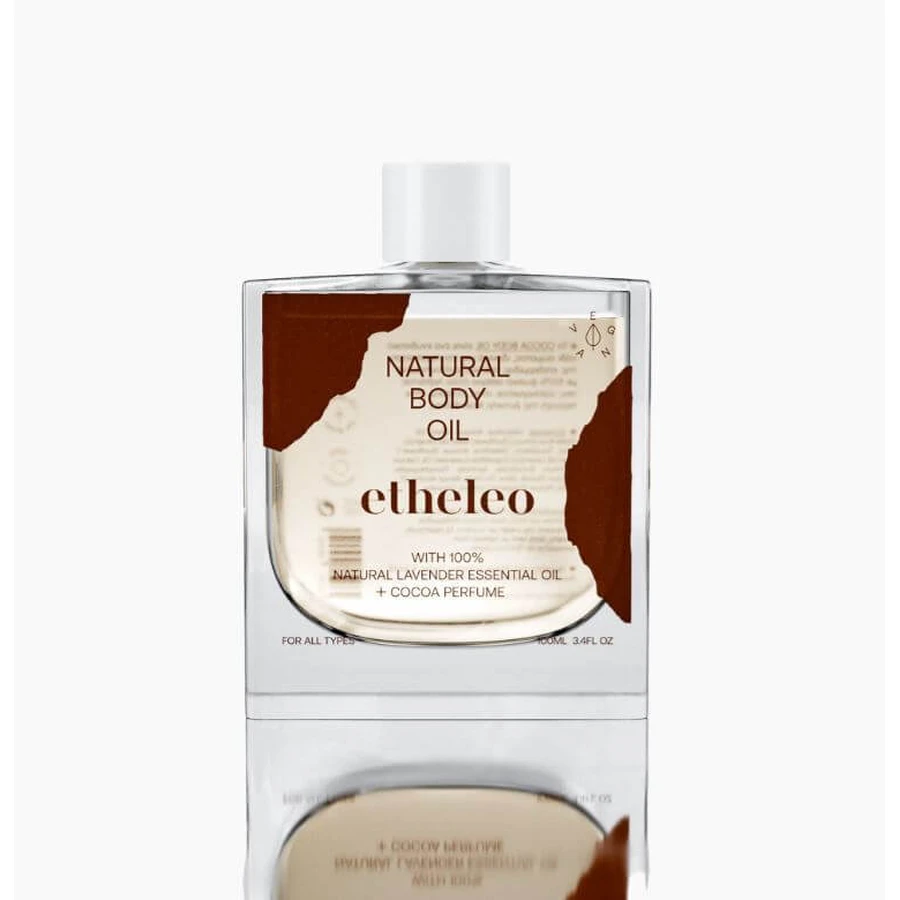 ETHELEO Body Oil Shimmer Trockenes Körperöl mit Schokoladenparfüm 100ml