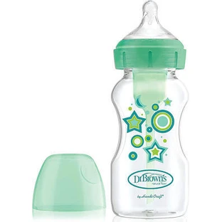 DR. BROWN'S Plastic fles Options+ Wijdhals anti-koliekfles met siliconenspeen 270 ml Voor 0+ Maanden WB 91806