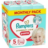 PAMPERS Premium Care Pants Monthly Baby Diapers-No5 (11-17kg) 102 Pieces