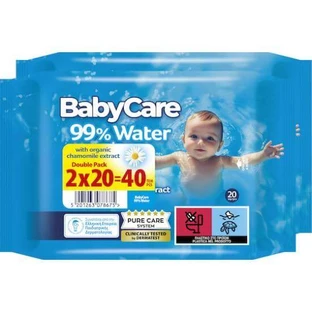 BABYCARE Babydoekjes 99% Water Mini (20x2) 40 Stuks
