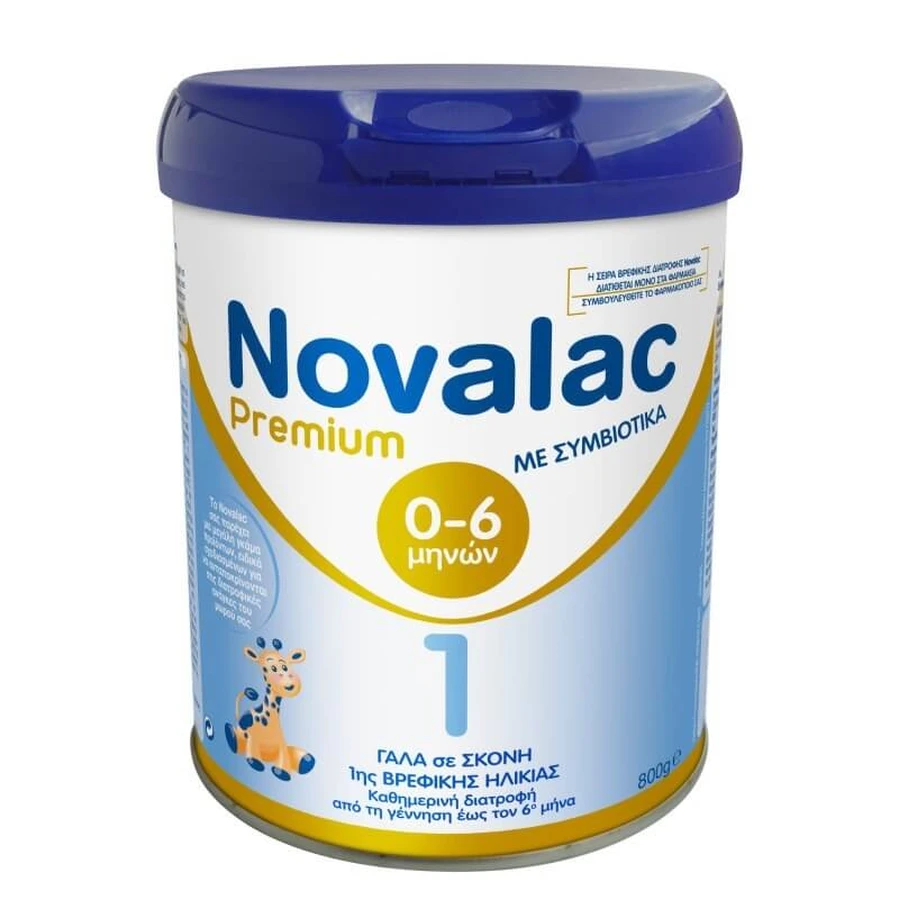NOVALAC Premium 1 Leche Infantil 1 con Simbiontes Desde el Nacimiento hasta los 6 Meses 800gr