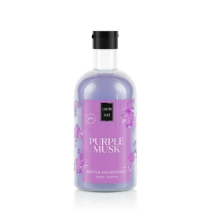 LAVISH CARE Gel de Ducha Almizcle Púrpura Gel de Ducha Hidratante y Nutritivo con Fragancia de Almizcle Blanco 500ml
