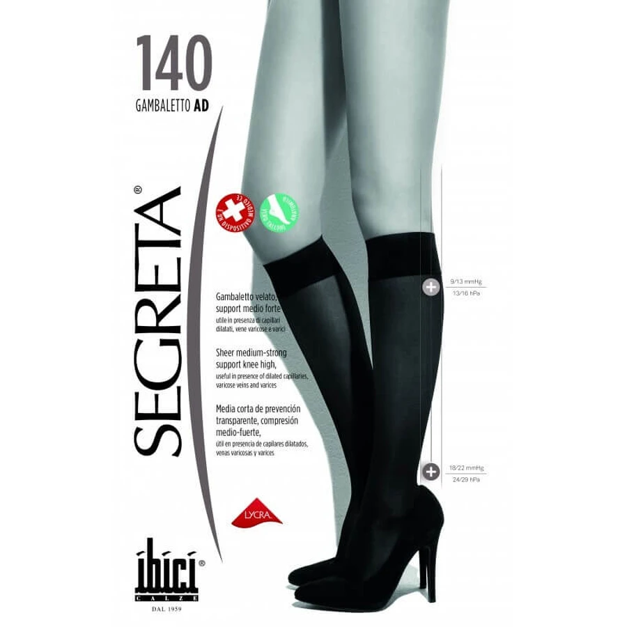 SEGRETA Bas de genou Gambaletto 140 Orteils ouverts 36-Chamois