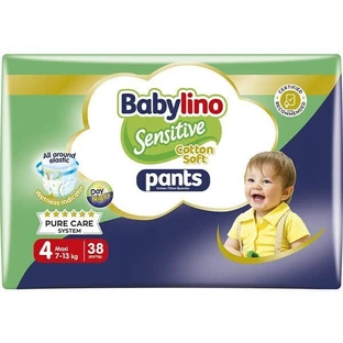 BABYLINO Pantalón Algodón Suave Unisex No4 Maxi 7-13kg 38 Piezas