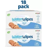 WATERWIPES Ökologische Wischtücher mit 99,9% Wasser, 60x18=1080 Stück