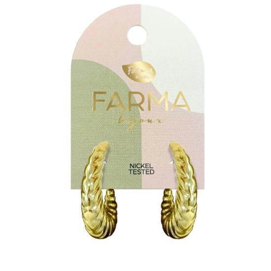 ORION Farma Bijoux Pendientes Hipoalergénicos Aro Oro Relieve