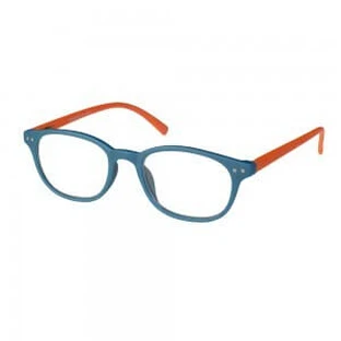 EYELEAD Okulary do czytania i prezbiopii niebiesko-pomarańczowe czerwono-zielone granulowane E154 +1.50