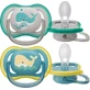 AVENT Silicone Ultra Air Scutece ortodontice pentru 18+ luni 2 bucăți Grey/Blue Whale