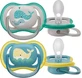 AVENT Silicone Ultra Air Scutece ortodontice pentru 18+ luni 2 bucăți Grey/Blue Whale