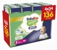 BABYLINO Pants Cotton Soft Pants No 5 10-16kg (34x4) 136 Pieces