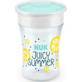 NUK Fruits Magic Cup Lerntasse mit umlaufendem Rand & Deckel mit Traubenfrucht-Deckel, für 8+ Monate 230ml 10.255.593 - Gelb