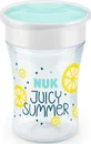 NUK Fruits Magic Cup Pahar de învățare cu margine perimetrală și capac cu capac de fructe de struguri, pentru 8+ luni 230ml 10.255.593 - Galben