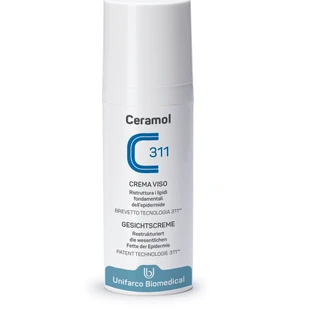 Crema facial hidratante para pieles sensibles reactivas, 50 ml, Ceramol