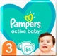 PAMPERS Couches pour bébés Active Baby No.3 6-10Kgr 54 pièces Paquet de valeur