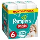 PAMPERS Baby Pants Pants No.6 15+Kgr 132 Piezas Paquete Mensual