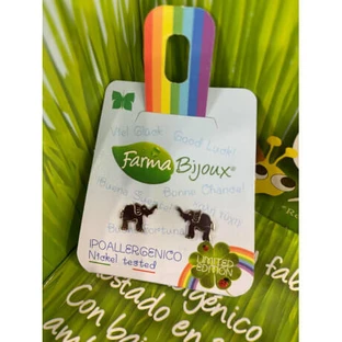 FARMA BIJOUX Hypoallergenic earrings without Nickel Elephants L202