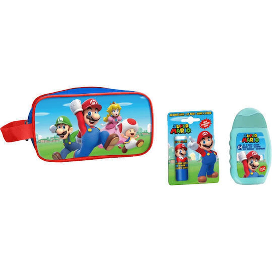 LORENAY Set de Regalo Infantil Super Mario Neceser Dental