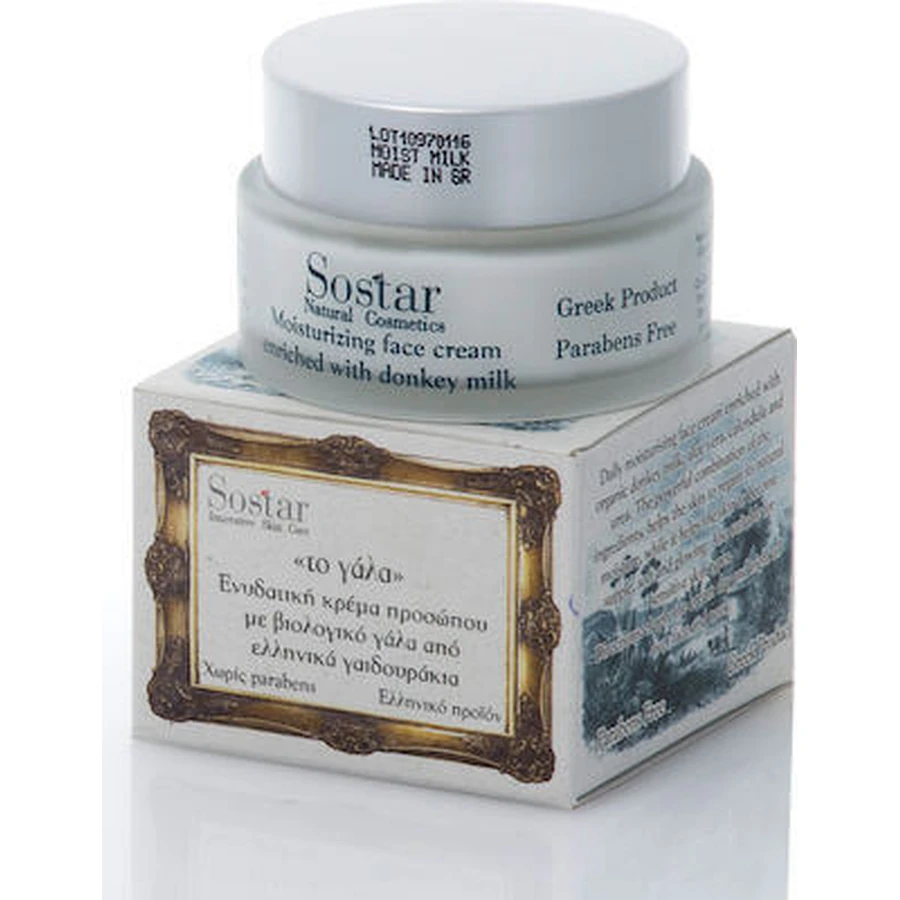 SOSTAR "The Milk" Hydraterende Gezichtscrème Met Biologische Ezelinnenmelk 50ml