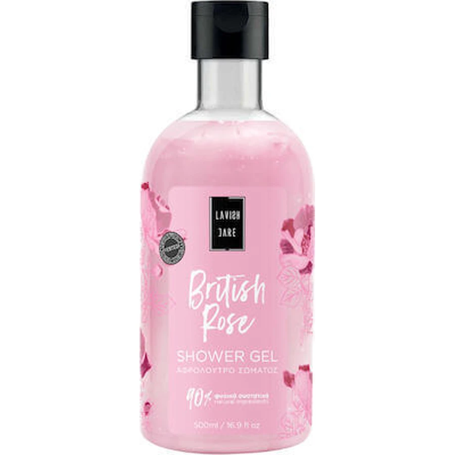 LAVISH CARE Douchegel British Rose Hydraterende & Voedende Douchegel met Rozengeur 500ml