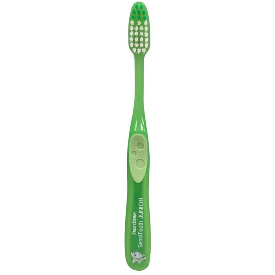 FREZYDERM SensiTeeth Junior Cepillo de Dientes Suave Verde Cepillo de Dientes Suave Infantil Verde Para 3-6 Años
