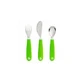 MUNCHKIN Baby-Besteck-Set Splash Metall-Besteck-Set für 18+ Monate 3 Stück - Grün