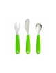 MUNCHKIN Baby Cutlery Set Splash Metal Cutlery Set for 18+ Months 3 Pieces - Green