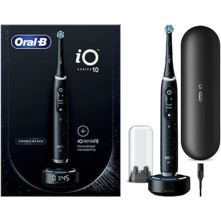 ORAL B iO Series 10 Cepillo de Dientes Eléctrico con Temporizador, Sensor de Presión y Estuche de Viaje Negro Cósmico