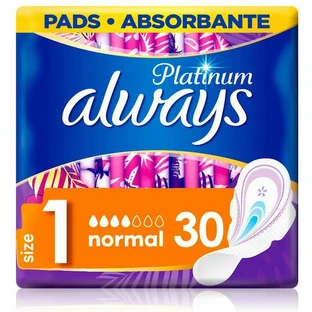 ALWAYS Ultra Platinum Compresas normales con alas nº 1, 30 unidades