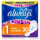 ALWAYS Ultra Platinum Compresas normales con alas nº 1, 30 unidades