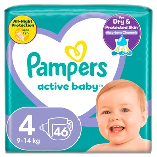 PAMPERS Active Baby No.4 für 9-14kg 46 Stück