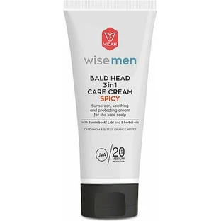 WISE Men Bald Head 3 in 1 Care Cream Spicy Sunscreen, Soothing & Protective Cream For Head Skin 100ml