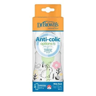 DR BROWN'S Kunststoff Hase Flasche Optionen + mit weitem Hals gegen Kolik 150ml WB 51009
