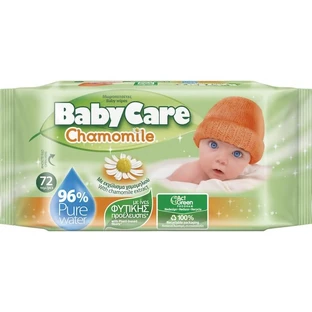 BABYCARE Lingettes pour bébés à l'eau pure avec extrait de camomille 72 pièces