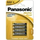 PANASONIC Pilas Alcalinas AAA 4 Piezas
