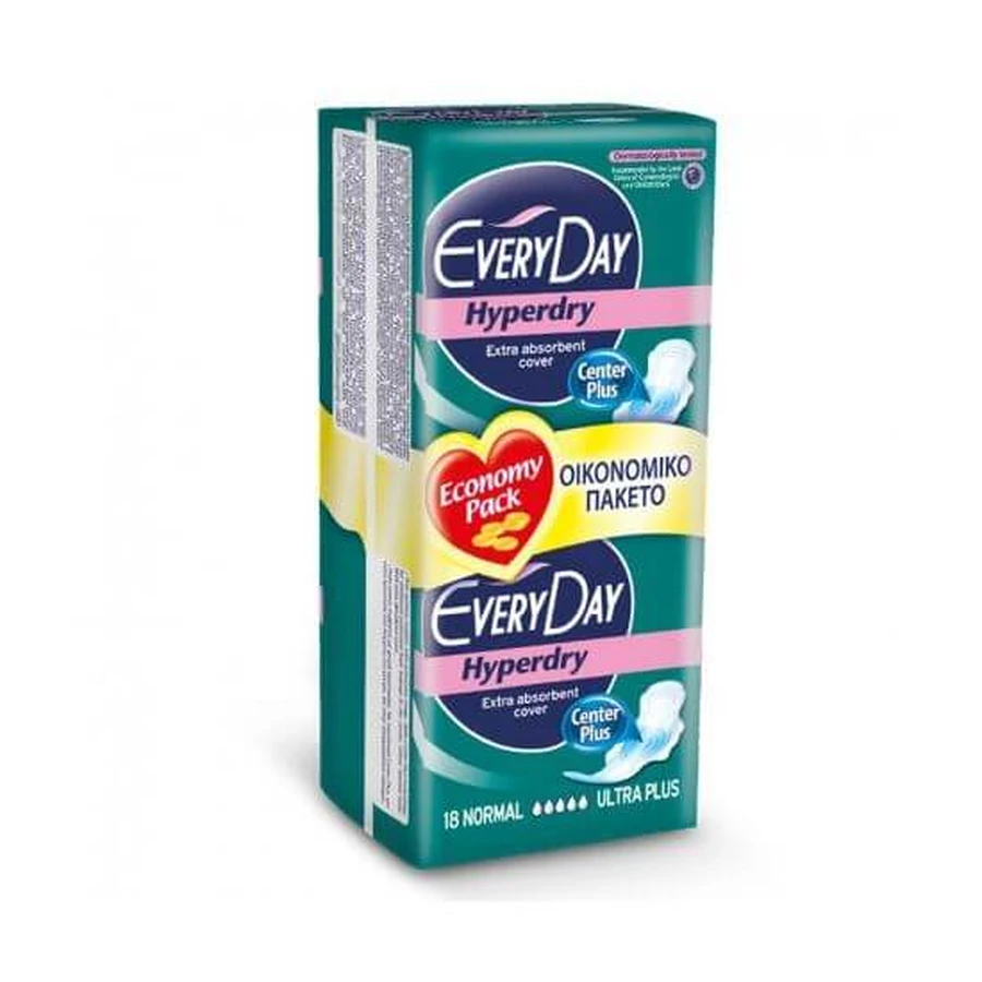 EVERY DAY Hyperdry Pads with Wings Ultra Plus Center Normal x18