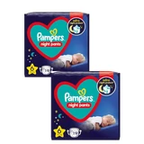PAMPERS Night Pants Baby Night Pants No.6 15Kg+ 38 Pieces (2 Packs de 19 Pieces)